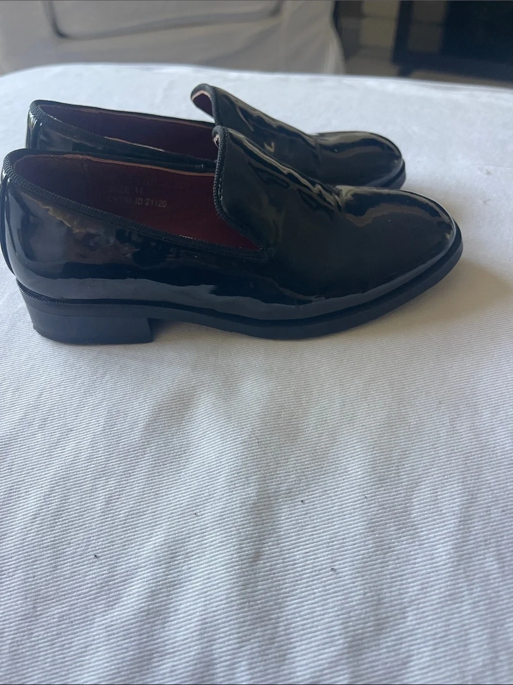 NEW SANTINO KIDS Size 11 Black Patent Slip-On Loafers
